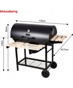 Klausberg GRILL WĘGLOWY BBQ Z POKRYWĄ, Klausberg KB-9033 Новинки Для дома и сада 