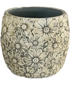 Puķu pods SUNNY DAISY D27xH25cm balts/pelēks Jaunumi, mēbeles, māja