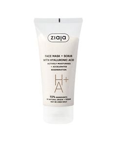 Ziaja Face Mask + Scrub Hayluronic Acid - Peelingová maska s kyselinou hyaluronovou 55ml Ķermeņa kosmētika