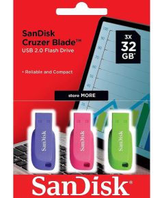 STICK Sandisk CRUZER BLADE USB 32GB SET USB Flash atmiņas