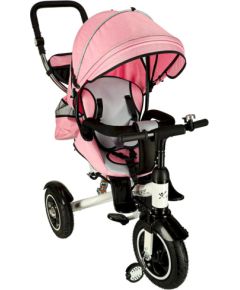 Trike Fix V3 3in1 Trīsritenis Ar 360° Grozāmu Sēdekli Rozā Skrejriteņi