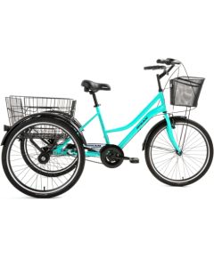 Pilsētas trīsritenis Bisan 24 PORTER (PR10010500) g.zaļš/melns Pilsētas velosipēdi