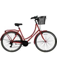 Pilsētas velosipēds Bisan 28 Paradise S (PR10010418) sarkans/pelēks (21) Городские велосипеды