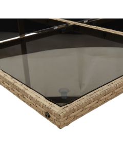 Ambiance 11-cz. zestaw mebli ogrodowych z poduszkami, beżowy, polirattan Lumarko! Dārza mēbeļu komplekti