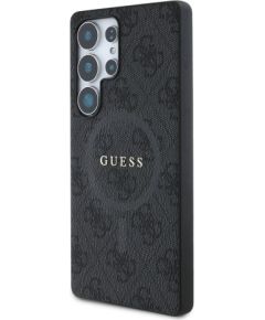 Guess PU Leather 4G Colored Ring MagSafe Case Защитный чехол для Samsung Galaxy S25 Ultra / чёрный Чехлы - альтернативные