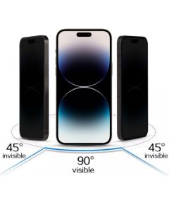 iLike Samsung  GALAXY S23 ULTRA TEMPERED PRIVACY GLASS Black Ekrānu aizsardzība