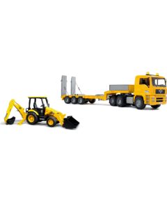 bruder MAN TGA low loader with JCB MIDI backhoe loader, model vehicle Новости - Детские товары
