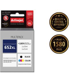 Activejet AH-M652RX ink (replacement for HP 652 F6V25AE/F6V24AE; Premium; 1 x 20 ml, 1 x 21 ml; black, color) Tintes printeru izejmateriāli
