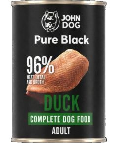 JOHN DOG Pure Black Duck - wet dog food - 400g Suņu barība