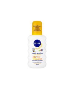 Nivea Kids Spray SPF 50 + Sun Kids (Pure & Sensitive Sun Spray) 200 ml 200ml Ķermeņa kosmētika