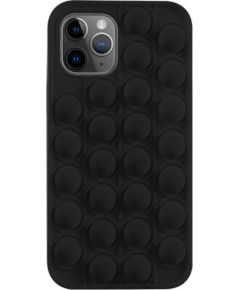 Mocco Bubble Case Антистрессовый Cиликоновый чехол для Apple iPhone 12 / 12 Pro Черный Чехлы - альтернативные