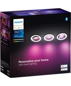 Philips Hue White Ambiance Adore Bathroom recessed and inset downlight (pack of 3) (silver) Dekoratīvais apgaismojums 