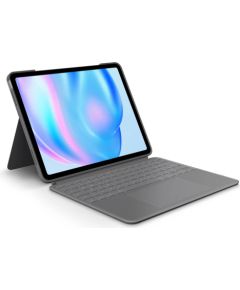 Logitech Combo Touch (gray, DE layout, scissor mechanism, for iPad Air 13" (M2 and M3)) Klaviatūras