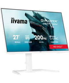 Iiyama G-Master GB2771QSU-W1 Red Eagle (68.5 cm (27 inches), white (matt), QHD, Fast-IPS, HDMI, DP, G-Sync comp., USB hub, 200Hz panel) Monitori