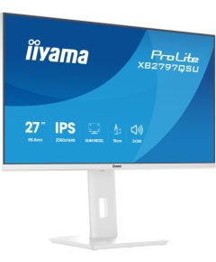 Iiyama ProLite XB2797QSU-W1 (68.5 cm (27 inches), white (matt), QHD, IPS, HDMI, DP, USB hub, ergonomic stand) Monitori
