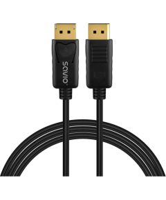 Savio CL-204 DisplayPort cable 1 m Black Dažādi vadi