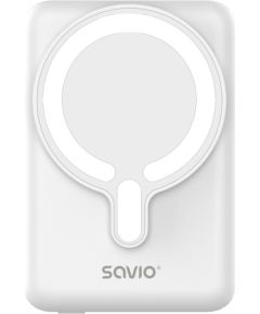 Savio BA-13 power bank 10000 mAh Wireless charging White Power Banks