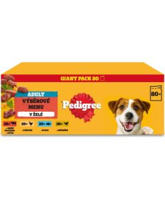 Pedigree Pedigree wybór smaków z warzywami w galaretce mokra karma dla psa 80x100g Suņu barība