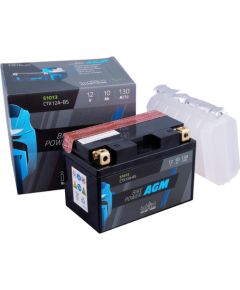 10Ah 130A IntAct AGM 51013 moto akumulators 150x87x105mm Akumulatori