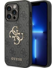 Guess PU Leather 4G Metal Logo Case Aizsargapvalks Priekš Apple iPhone 15 Pro Max Neoriģinālie Maciņi