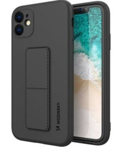 Wozinsky Apple  Kickstand Case flexible silicone iPhone 11 Black Neoriģinālie Maciņi