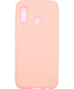 Evelatus Samsung  A20e Soft Touch Silicone Case with Strap Pink Neoriģinālie Maciņi