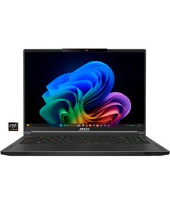 MSI Stealth A16 AI+ A3XWIG-043 (black, AMD Ryzen AI 9 HX 370, NVIDIA GeForce RTX 5080, 32 GB LPDDR5X, 2 TB (2 TB SSD), Windows 11 Home) - German - DE Layout Portatīvie datori