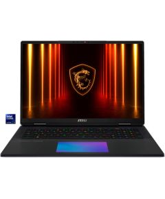 MSI Titan 18 HX AI A2XWJG-656 (black/silver, Intel Core? Ultra 9 285HX, NVIDIA GeForce RTX 5090, 64 GB DDR5, 6 TB (2 TB SSD & 2 TB SSD & 2 TB SSD), Windows 11 Pro) - German - DE Layout Portatīvie datori