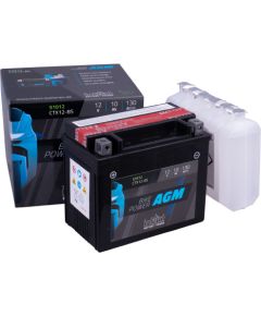10Ah 130A IntAct AGM 51012 moto akumulators 150x87x132mm Akumulatori