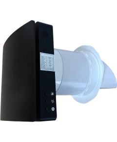 Hismart Recuperator for thin Wall, Single-Room upto 46m2, with CO2 Sensor, Wi-Fi, Tuya, black Viedie slēdži