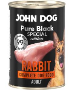 John Dog PURE BLACK SPECIAL EDT DOROSŁY KRÓLIK 99% 400g Suņu barība