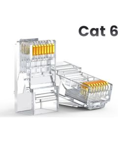 RJ45 CAT6 UTP apzeltītie spraudņi 10gab./iepak. Tīkla vadi