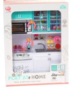 Adar Virtuves leļļu mebeļu komplekts ar piederumiem (skaņa, gaisma) 567320 Bērnu rotaļu mēbeles