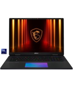 MSI Titan 18 HX AI A2XWIG-073 (black/silver, Intel Core? Ultra 9 285HX, NVIDIA GeForce RTX 5080, 64 GB DDR5, 6 TB (2 TB SSD & 2 TB SSD & 2 TB SSD), Windows 11 Pro) - German - DE Layout Portatīvie datori