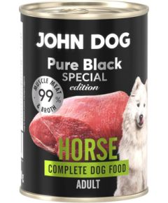 John Dog PURE BLACK SPECIAL EDT DOROSŁY KONINA 99% 400g Suņu barība