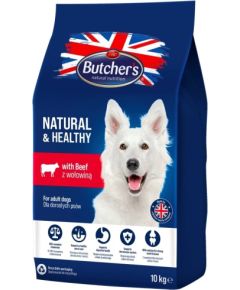 BUTCHER'S Natural & Healthy Dog with beef – dry dog food – 10kg Suņu barība