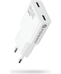Charger 2 x USB-C Quick Charge 4+ 30W SUPER SLIM white Зарядные устройства
