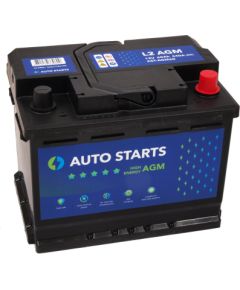 AUTO STARTS HIGH ENERGY AGM 12V 60Ah, 640A (EN) 242x175x190 0/1 EAN4751039330809 Akumulatori