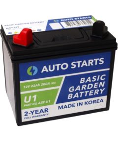 AUTO STARTS BASIC GARDEN BATTERY U1 12V 22Ah (c20) 200A (EN) 197x130x158/185 1/1 EAN4751039330700 Akumulatori