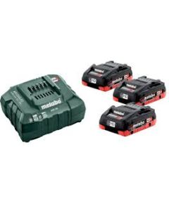 Akumulators Metabo; 18 V; 3x4,0 Ah + lādētājs ASC 55 Akumulatori