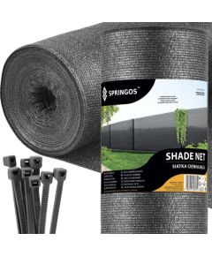 Springos Затеняющая сетка светлый антрацит 185 г/м² 1.5 x 10 м SN0069 Теплицы