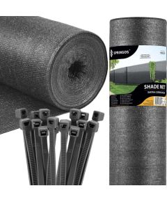 Springos Noēnojuma tīkls gaiši antracīta 65 GSM 1.5 x 50 m SN0071 Siltumnīcas