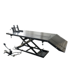 Pneimatiskais hidrauliskais Moto pacēlājs ar platu platformu 680 kg Motociklu pacēlāji un turētāji 