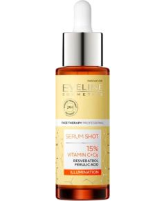 Eveline Cosmetics, Serum Shot, Vitamin C 15 %, Brightening, Serum, For Face, 30 ml *Tester Ķermeņa kosmētika