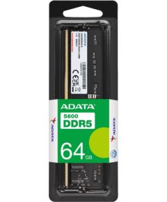 ADATA DIMM 64GB DDR5-5600 (AD5U560064G-S) RAM Operatīvā atmiņa