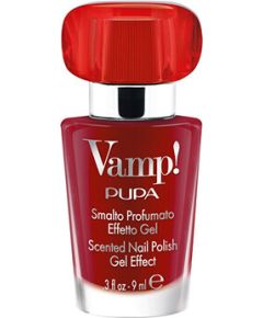 Pupa Vamp! Red Fragnance Scented Nail Polish Gel Effect - Lak na nehty s vůní 9 ml 205 Erotic Red Dekoratīvā kosmētika