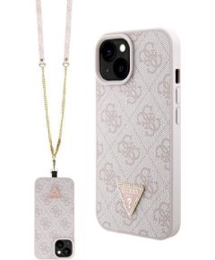 Guess Crossbody 4G Metal Logo Back Case Aizsargapvalks Priekš Apple iPhone 15 Plus Neoriģinālie Maciņi