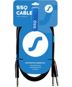 SSQ JSJM2 SS-1453 Cable Jack Stereo - 2x Jack Mono 2 m Black Проводa