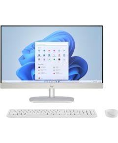 HP AIO 24-cr0124nw i3-N300 23.8"FHD IPS 250nits AG 8GB DDR4 3200 SSD512 UHD Cam720p kB+Mouse Win11 Shell White 2Y All In One Datori (AIO)