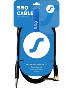 SSQ JMPJMK1 SS-1439 Cable Jack Mono - Jack Mono (90 degree angle) 1 m Black Dažādi vadi